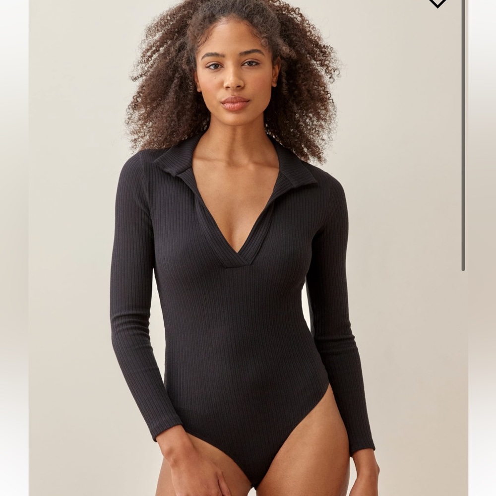 BONE WHITE Reformation Hailey Bodysuit NWOT